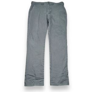 Wellen Chino Pants Men 36 Gray‎ Slash Pocket Cotton Straight Leg Classic Stretch